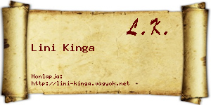 Lini Kinga névjegykártya